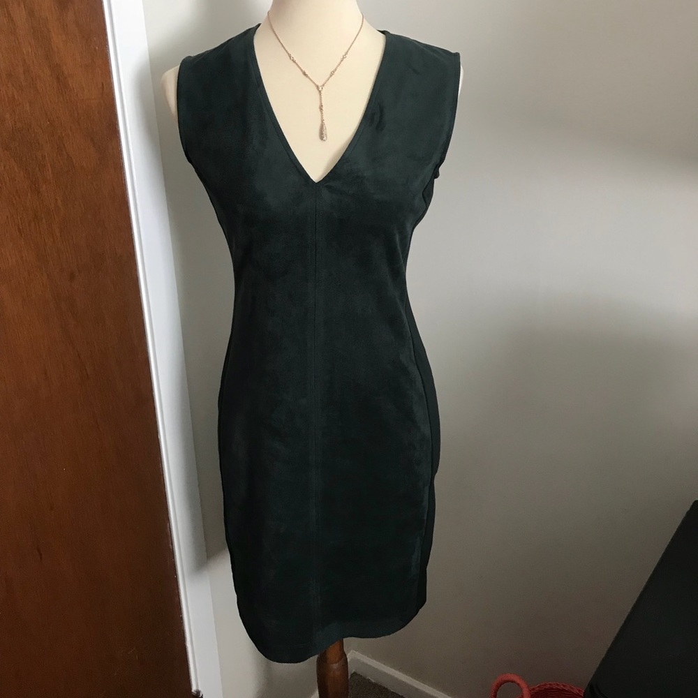 BCBGMAXAZRIA Suede Sleeveless Dress